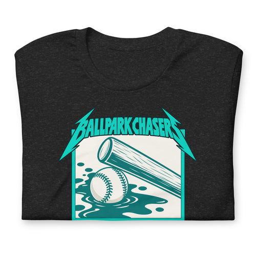 Ballpark Chasers 'Chase 'Em All!' - Black or White | Heavy Metal Baseball Tee