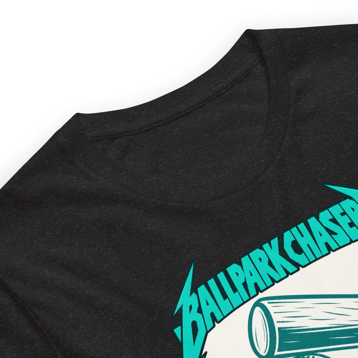 Ballpark Chasers 'Chase 'Em All!' - Black or White | Heavy Metal Baseball Tee
