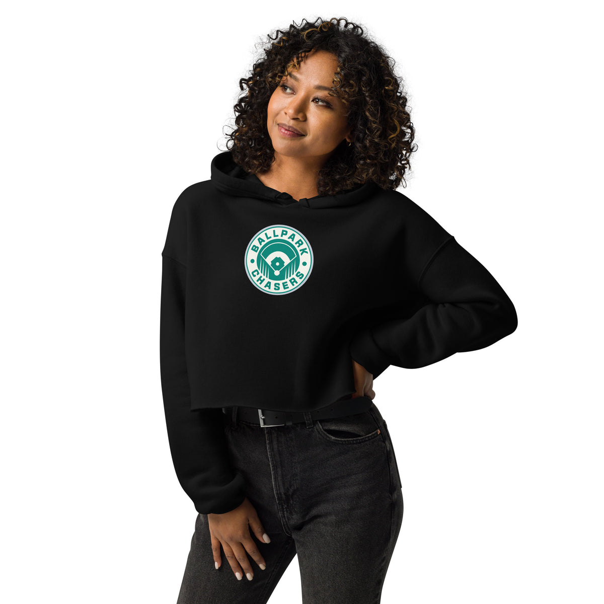 Ballpark Chasers Women's Crop Hoodie - 3 Colors! | Baseball Fan Apparel